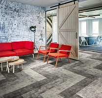 Flotex Concrete planks 139002 Thunder фото 2 | FLOORDEALER